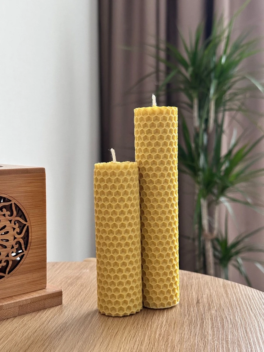 Velas de cera de abeja (par)