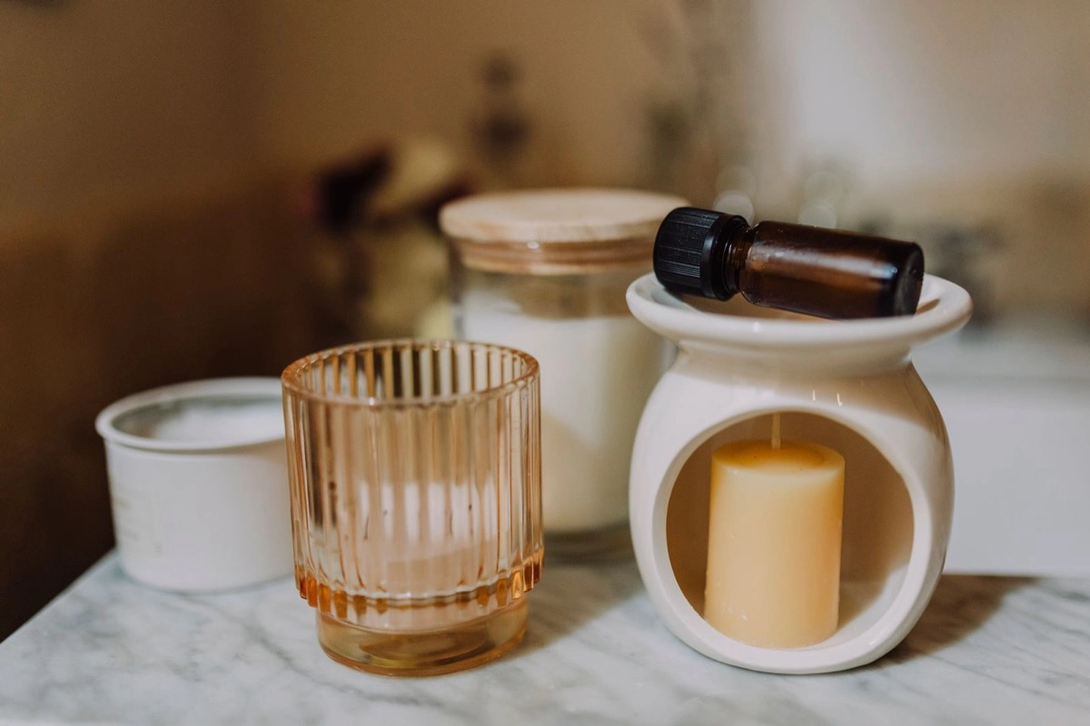 Vaso acanalado miel